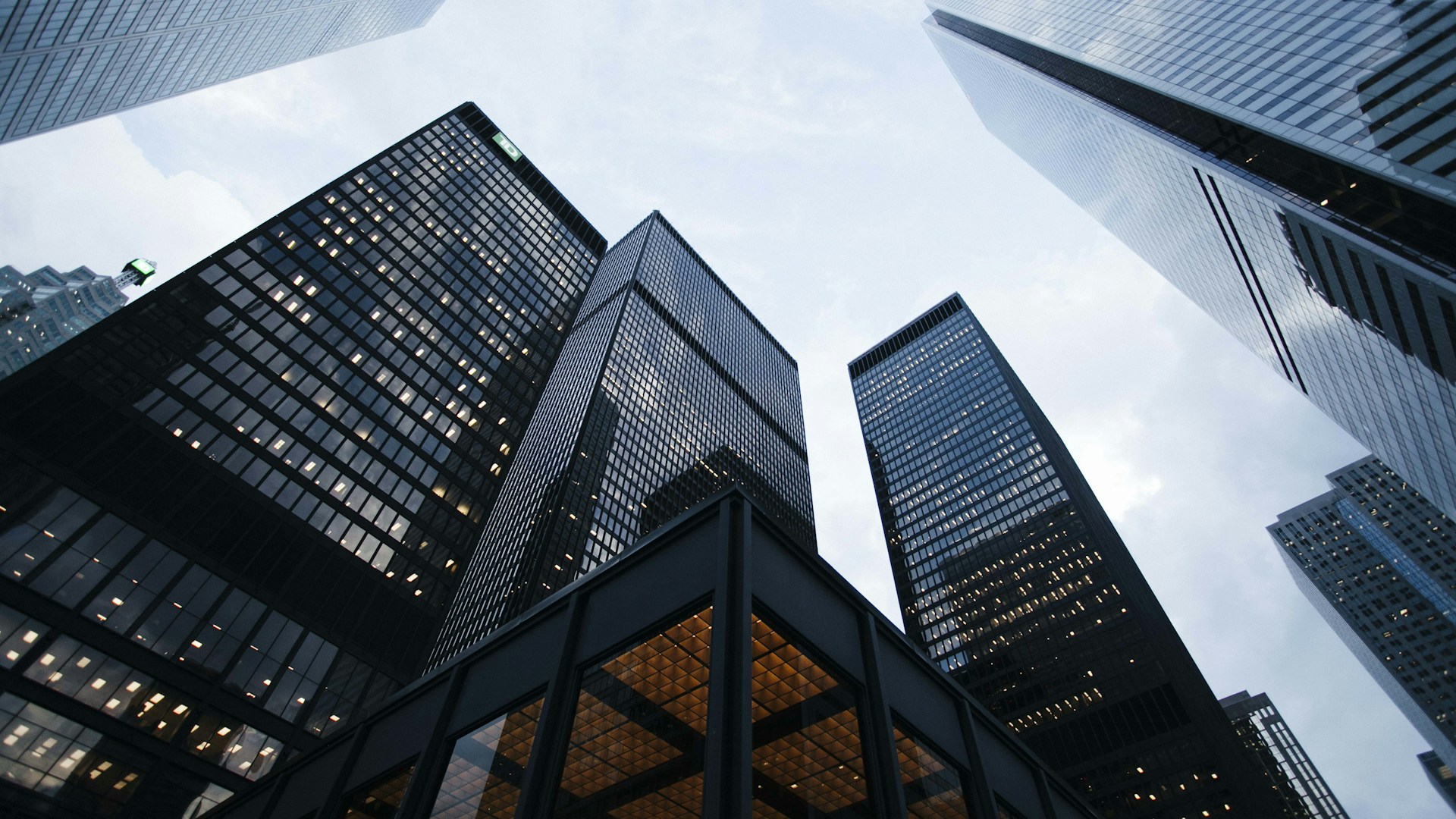Modern glass office tower